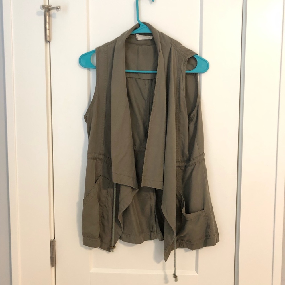 Army Green Drape Vest